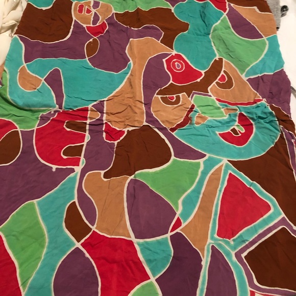 Vintage 100% rayon Made in Indonesia Sarong/beach coverup. By brand Koochee. - Picture 4 of 7